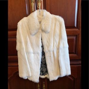 Dolce & Gabbana White Fur Coat